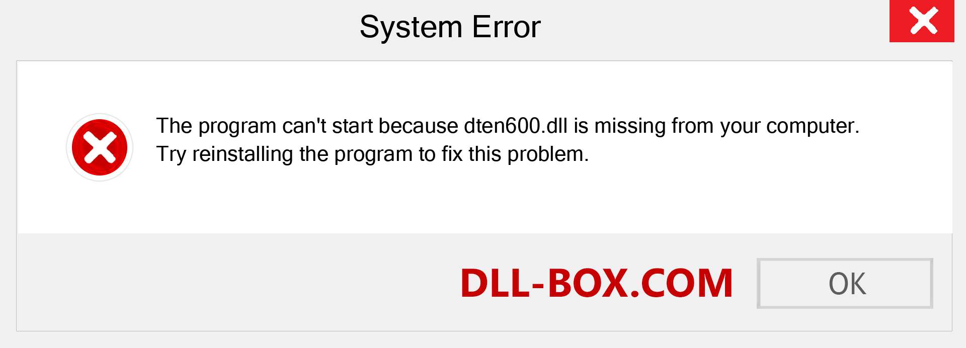  dten600.dll file is missing?. Download for Windows 7, 8, 10 - Fix  dten600 dll Missing Error on Windows, photos, images